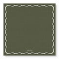 Manor Road Linen Scallop Olive & White Cheese Board Presentation Cards - 8pk