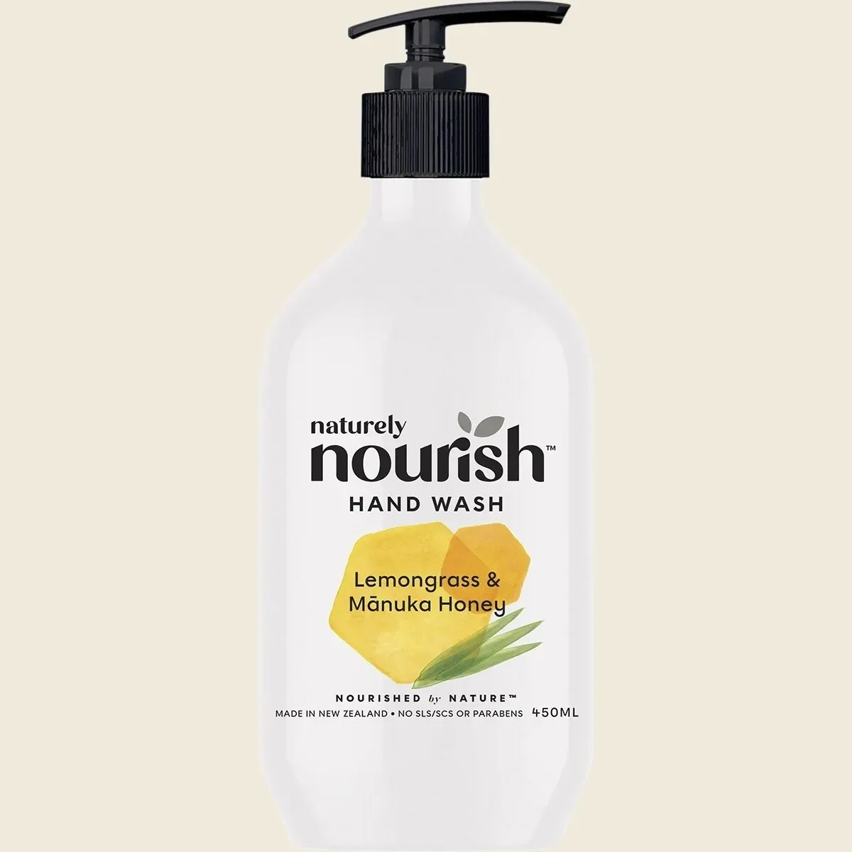 naturely nourish lemongrass and manuka honey hand wash - 450ml home and kitchen product