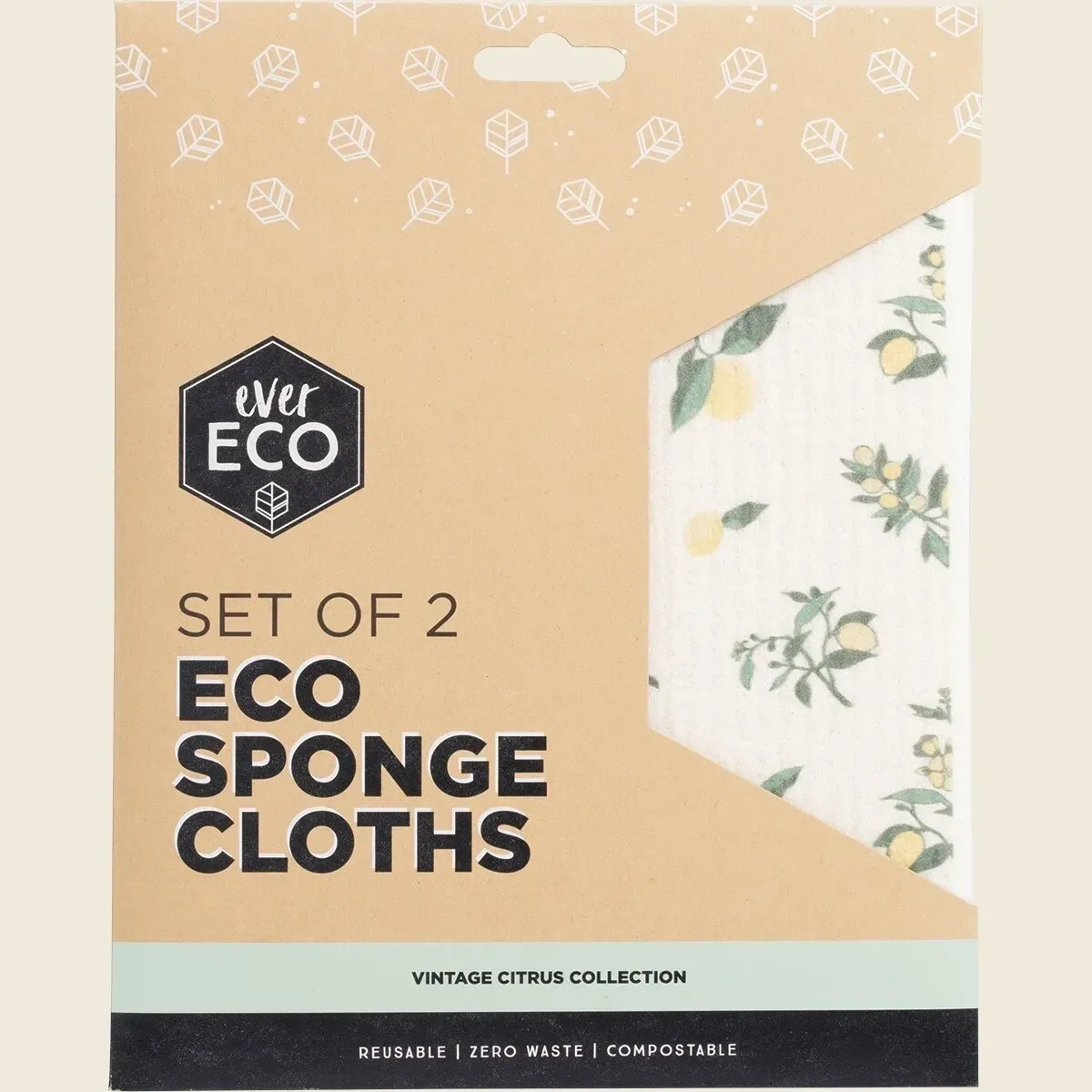 ever eco eco sponge cloths vintage citrus collection 2pk home and kitchen product
