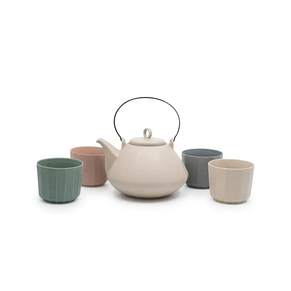 salt and pepper ikana tea set - 5 piece handcrafted wooden salt and pepper set