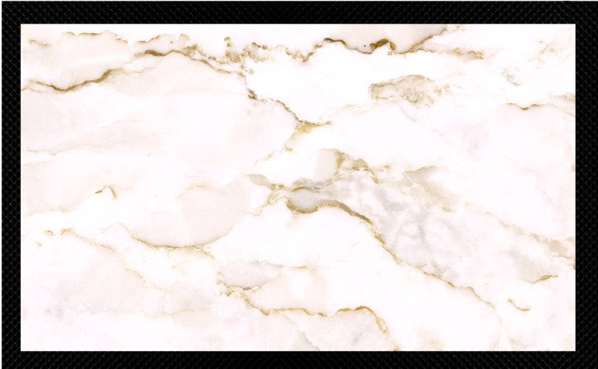 Small Bar Runner Mat - Beige Marble