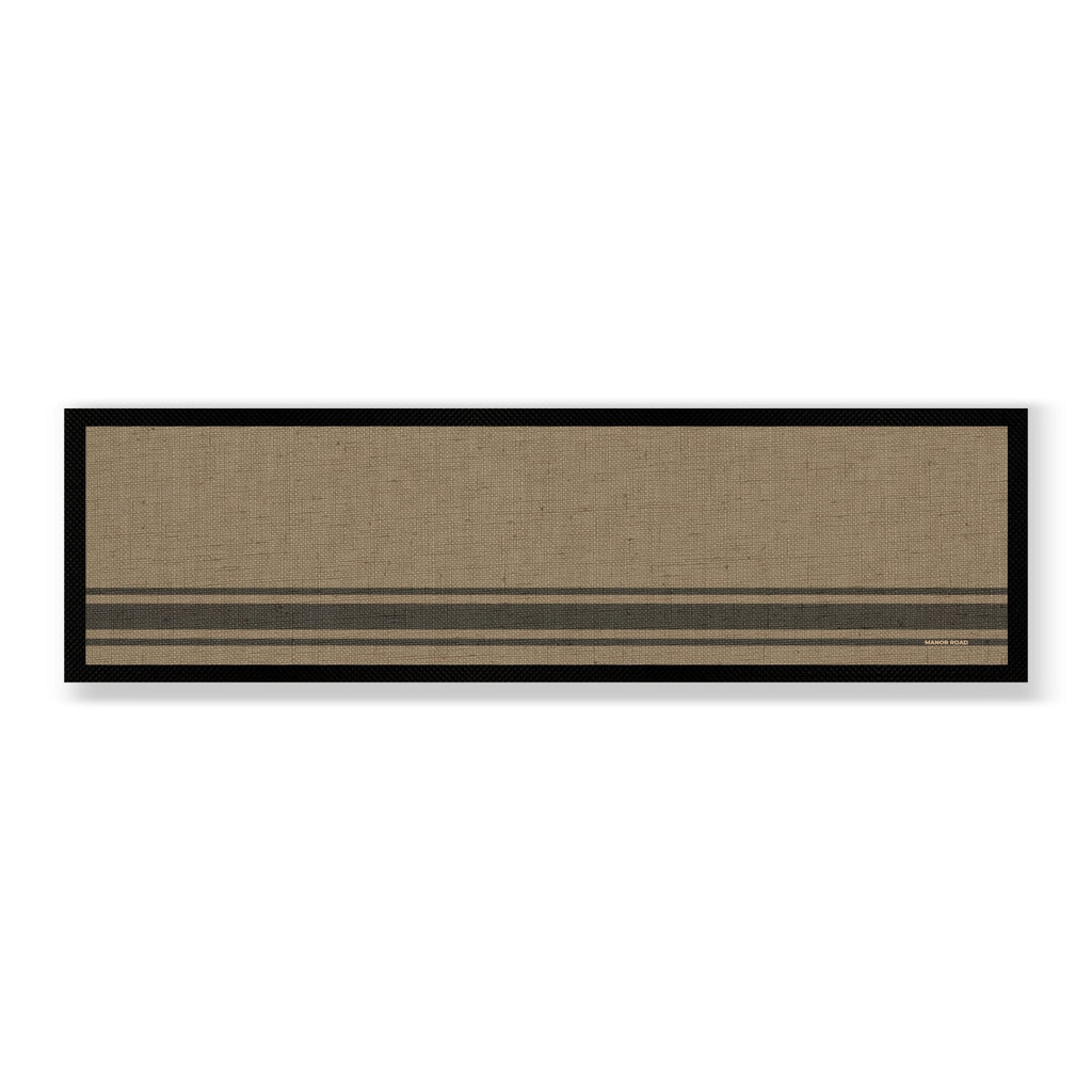 Large Bar Runner Mat – Coffee Stripe