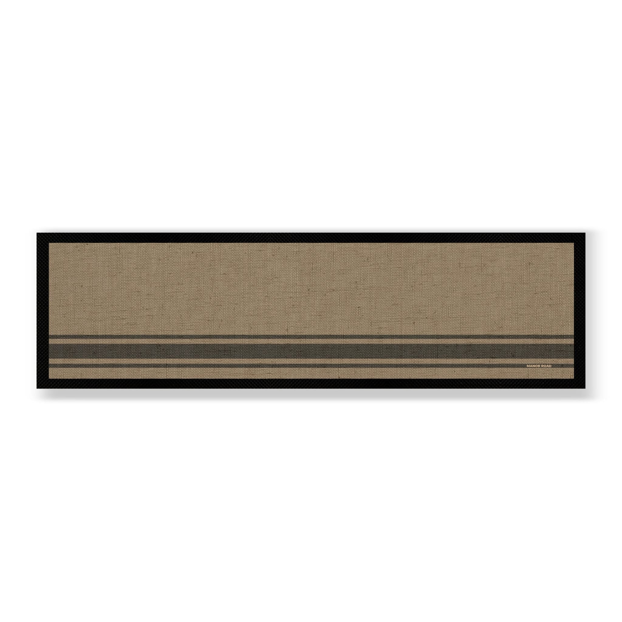 Large Bar Runner Mat – Coffee Stripe