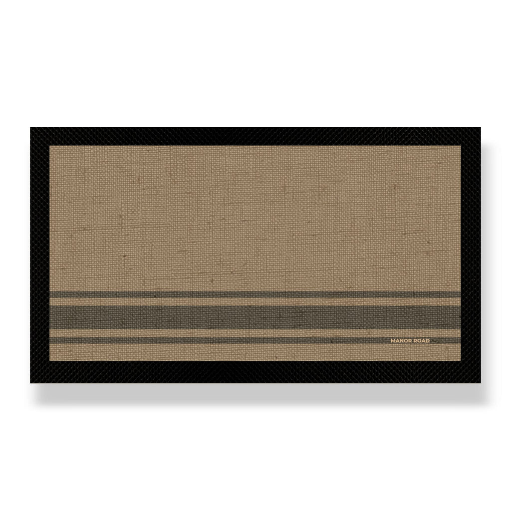 Small Bar Runner Mat – Coffee Stripe