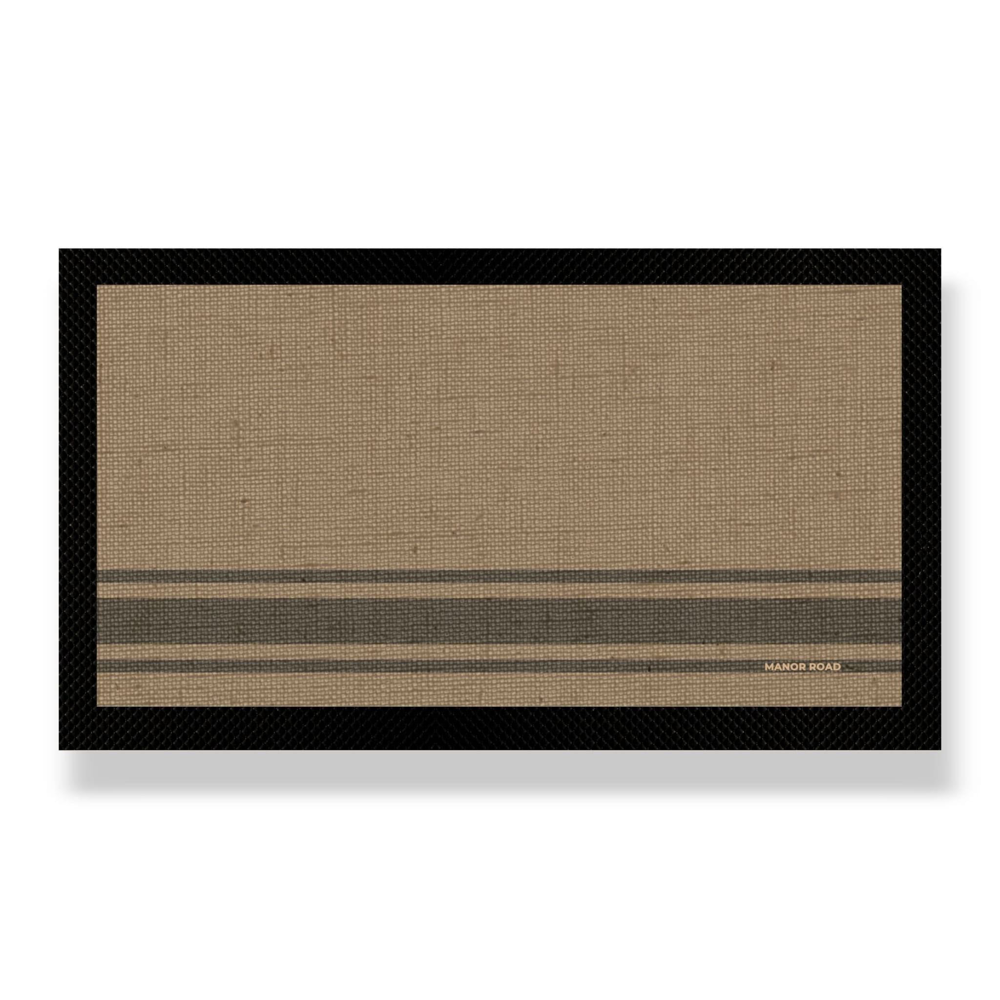 Small Bar Runner Mat – Coffee Stripe