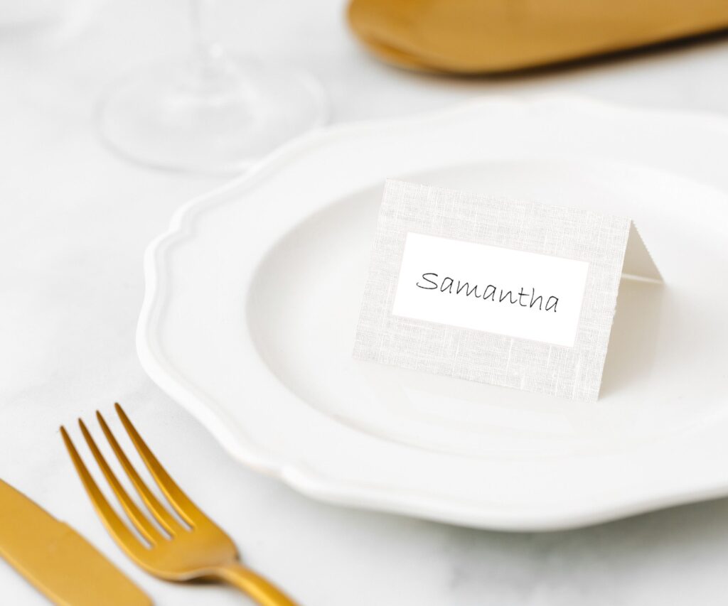 Manor Road Linen White Place Cards x 45pk