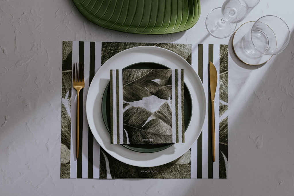 Rustic Palm Napkins - Luncheon / Cocktail