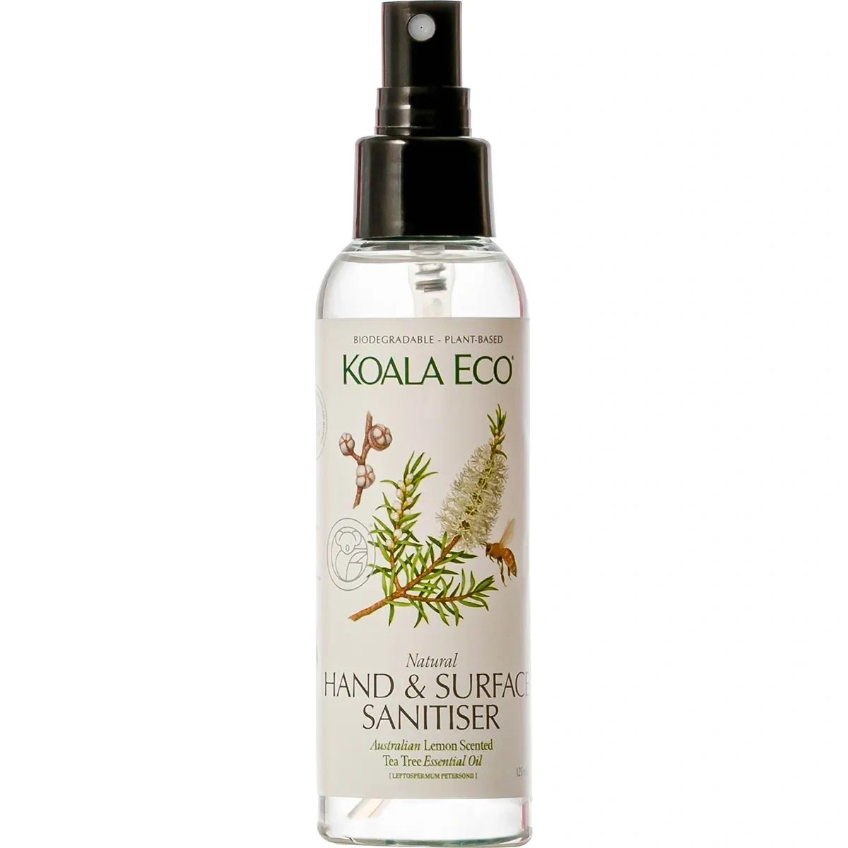 koala eco natural hand & surface sanitiser lemon scented teatree 125ml home and kitchen product