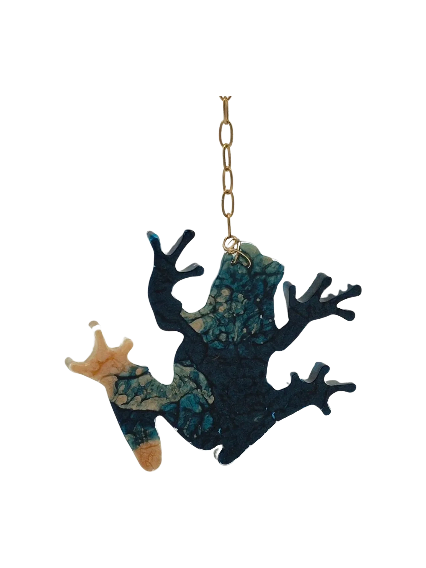 keyring - resin frog teal home and kitchen product