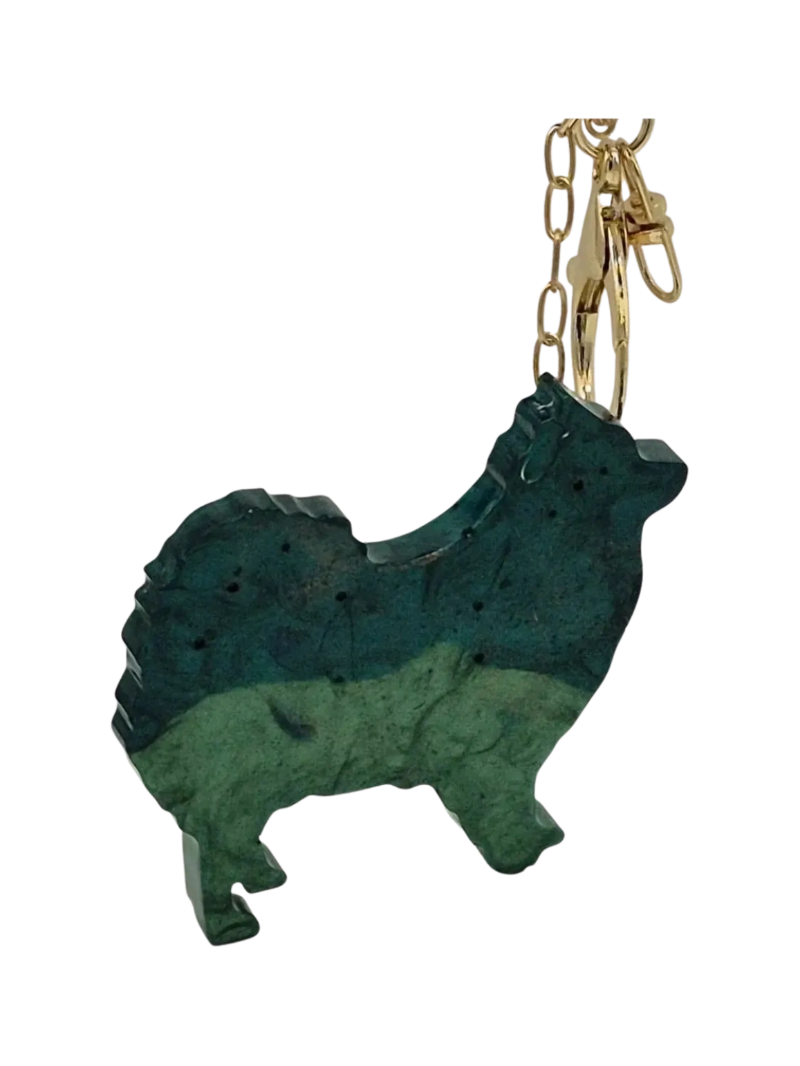keyring - resin dog green home and kitchen product