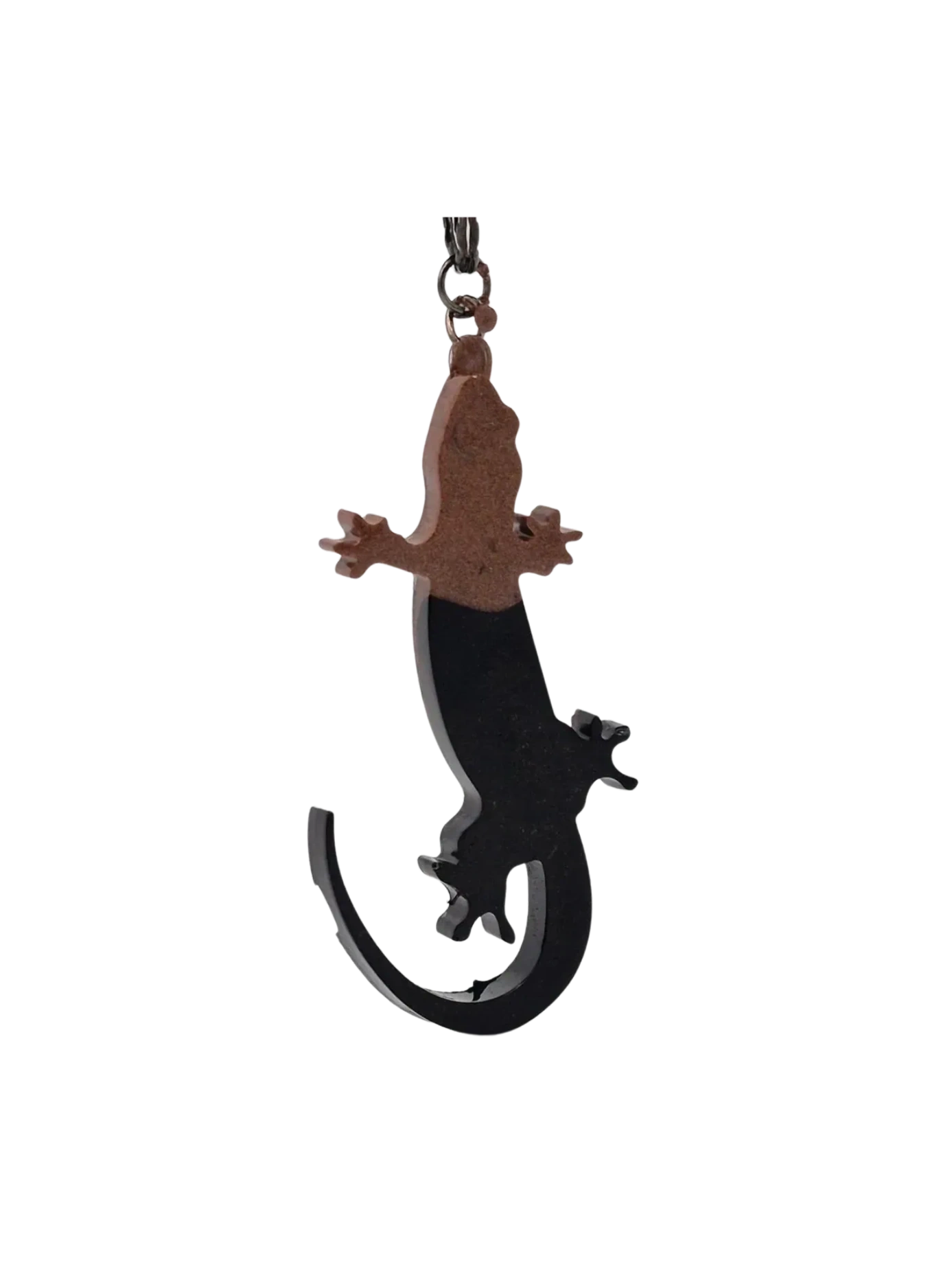 keyring - resin lizard black & gold home and kitchen product