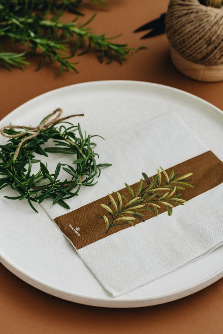 Rustic Rosemary Napkins - Dinner/Luncheon/Cocktail