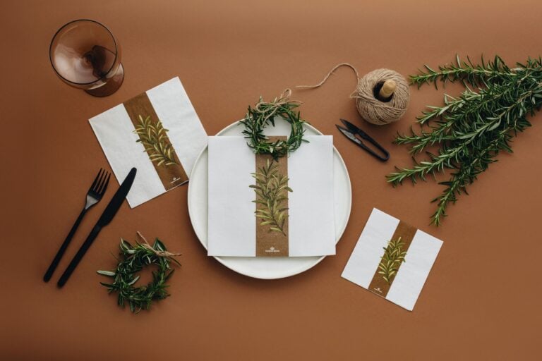 Rustic Rosemary Napkins - Dinner/Luncheon/Cocktail