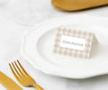 manor road linen gingham natural place cards x 45pk home and kitchen product