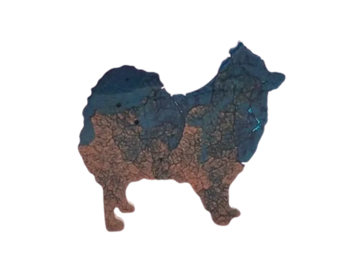 magnet - resin dog teal & gold home and kitchen product