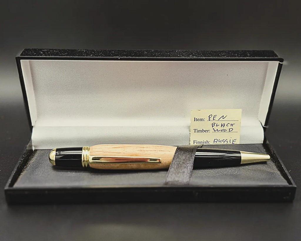 sierra twist pen - black wood handcrafted wooden writing gift product