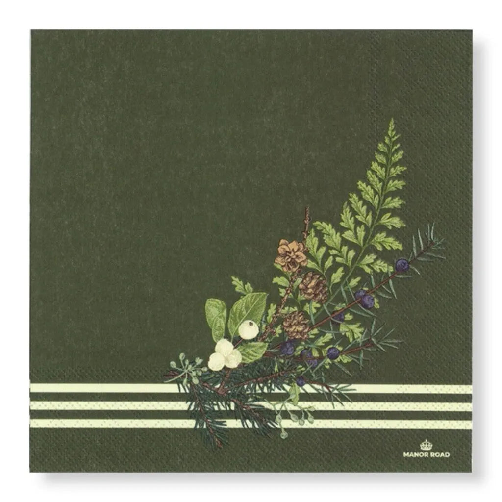 decorative forest forage napkins – dinner / luncheon / cocktail table napkins for dining and entertaining