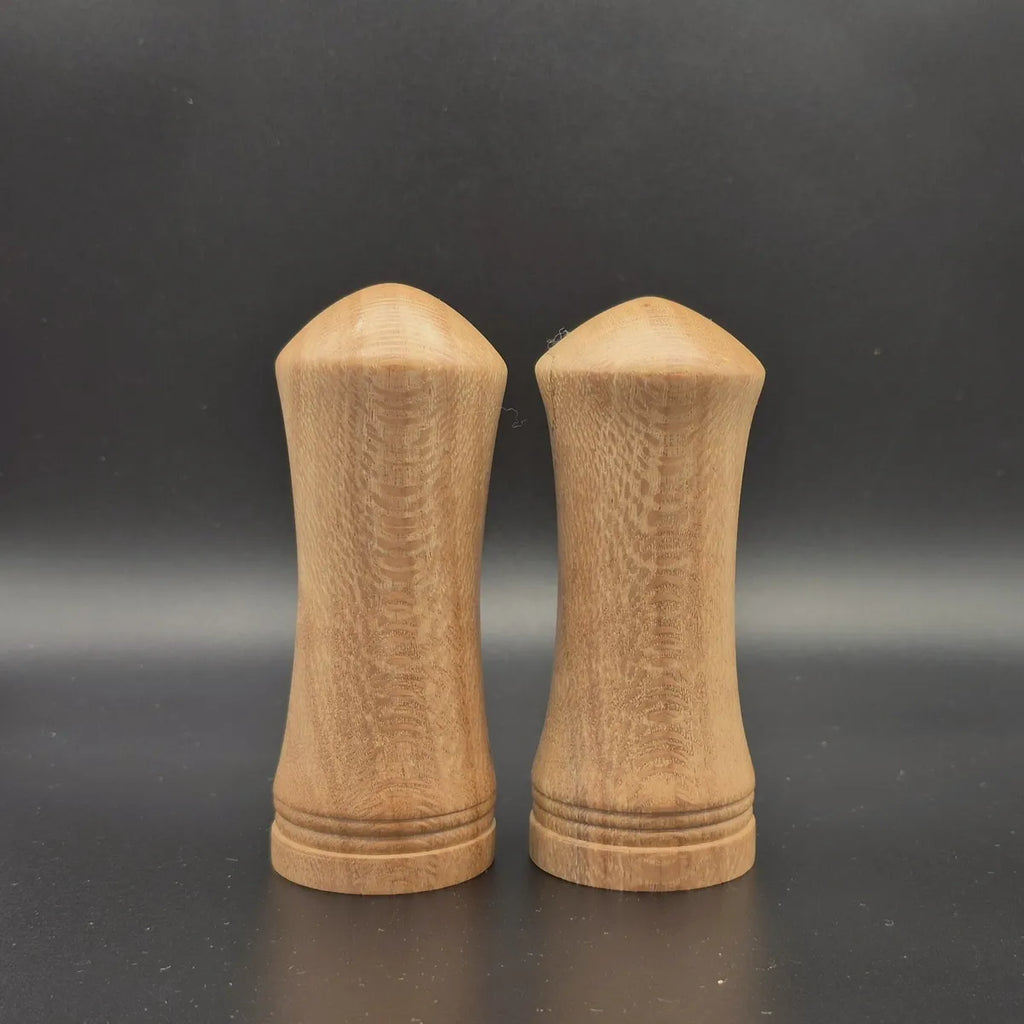 salt and pepper set - silky oak handcrafted wooden salt and pepper set