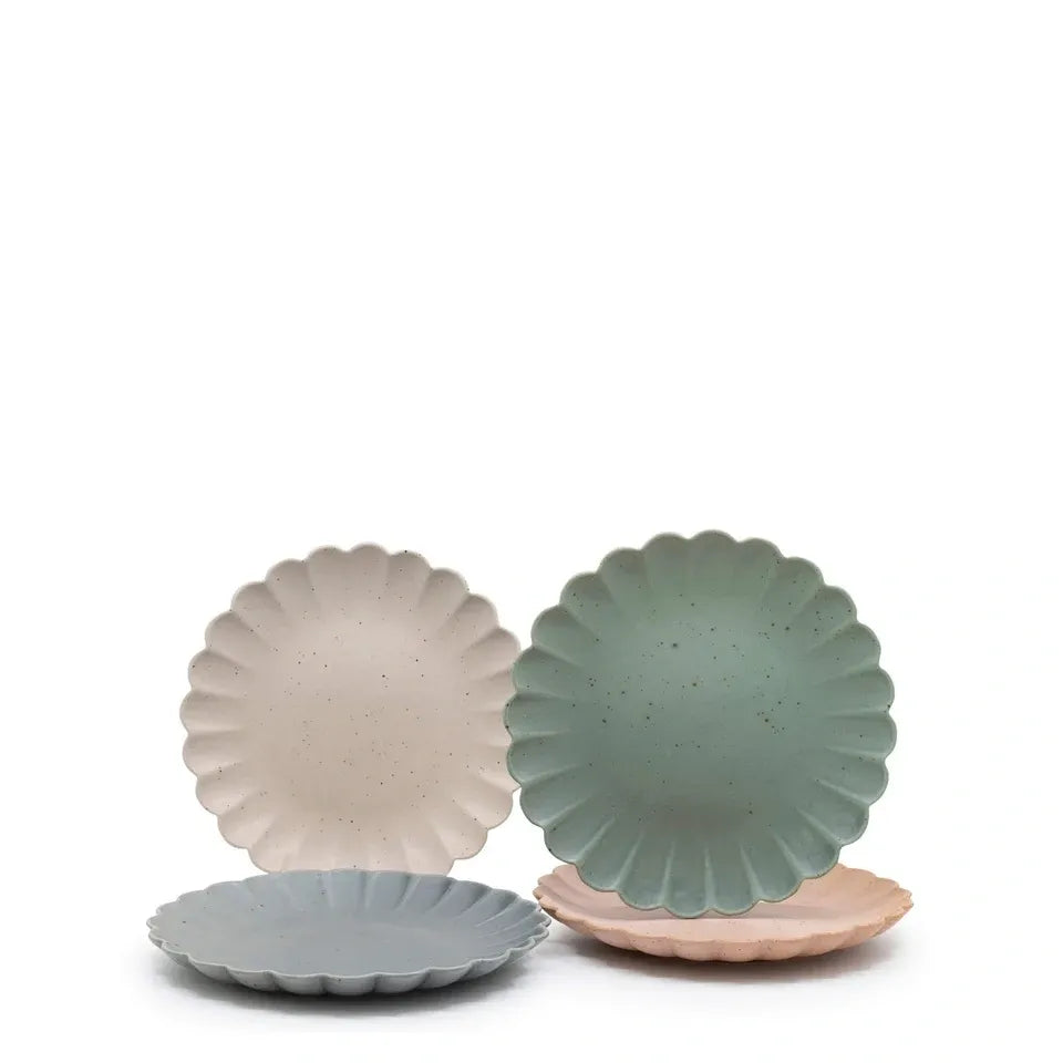 salt & pepper ikana side plates x 4 handcrafted wooden salt and pepper set