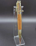 revolver click pen - silky oak handcrafted wooden writing pen