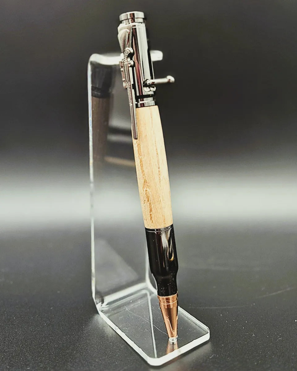 revolver click pen - blackwood handcrafted wooden writing pen