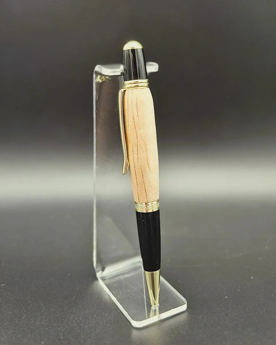 sierra twist pen - black wood handcrafted wooden writing pen