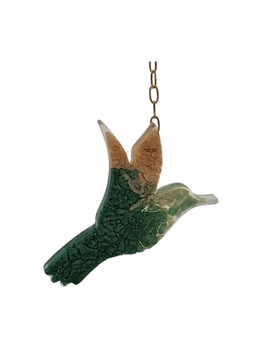 keyring - hummingbird green & peach home and kitchen product