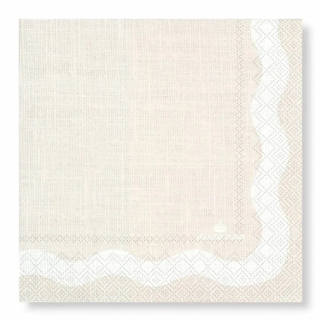 decorative linen (wave beige) napkins - dinner / luncheon / cocktail table napkins for dining and entertaining