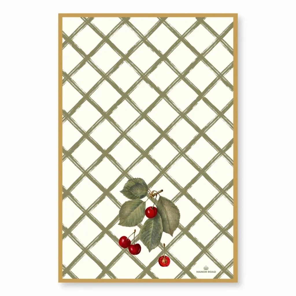 microfiber tea towel – cherry canvas decorative kitchen tea towel for home kitchen