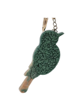 keyring - resin bird green & peach home and kitchen product